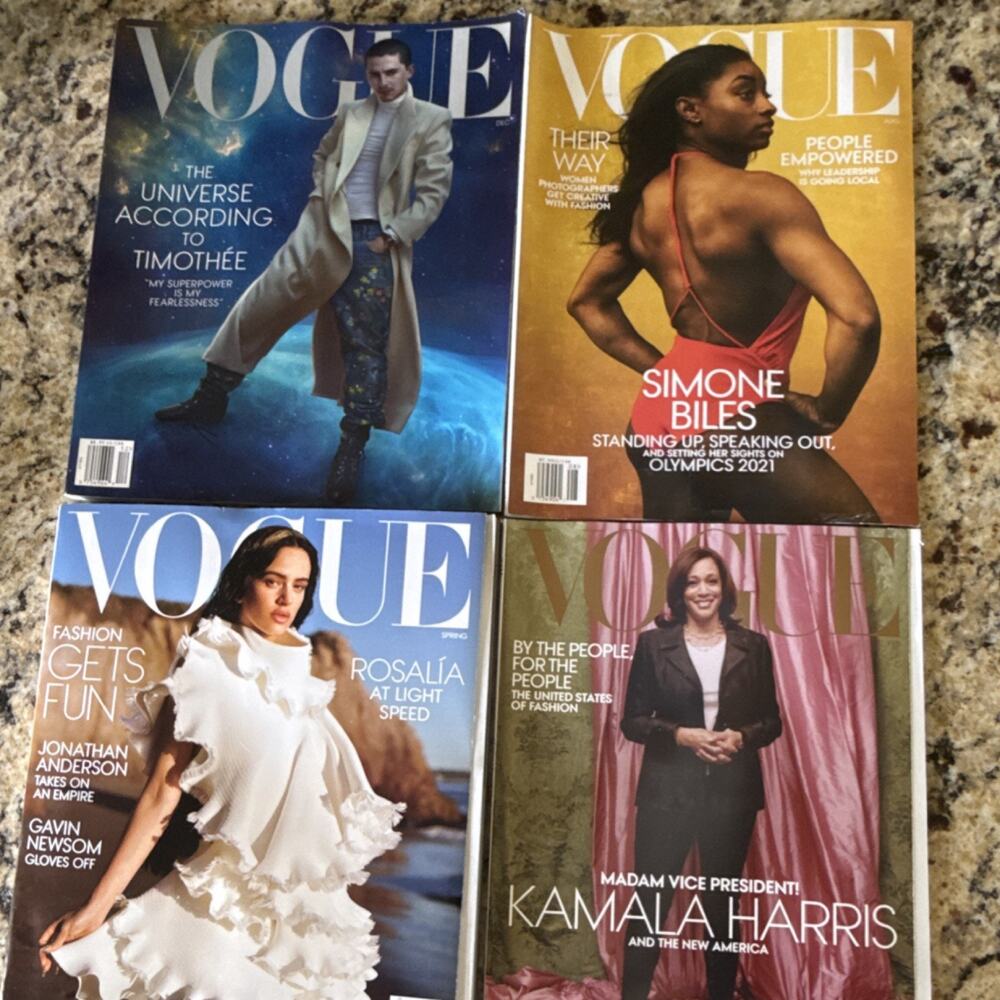 Vogue Lot 4 Timothée Chalamet Simone Biles Rosalía Kamala Harris